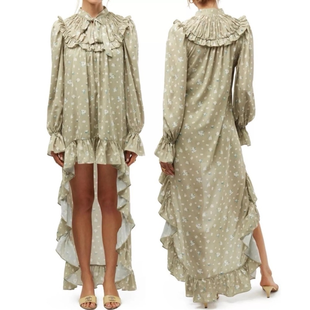 NWT We Wore What Hi Lo Dress Polka-Dot Floral Size Medium - Picture 2 of 6